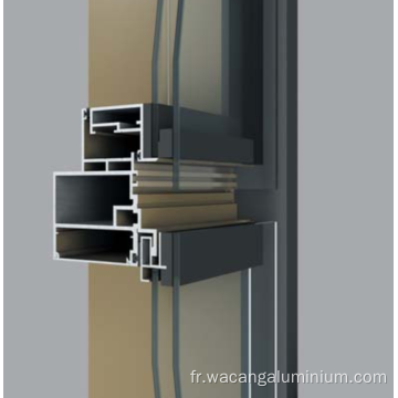 Profil en aluminium extrudé: profil de mur de rideau en aluminium